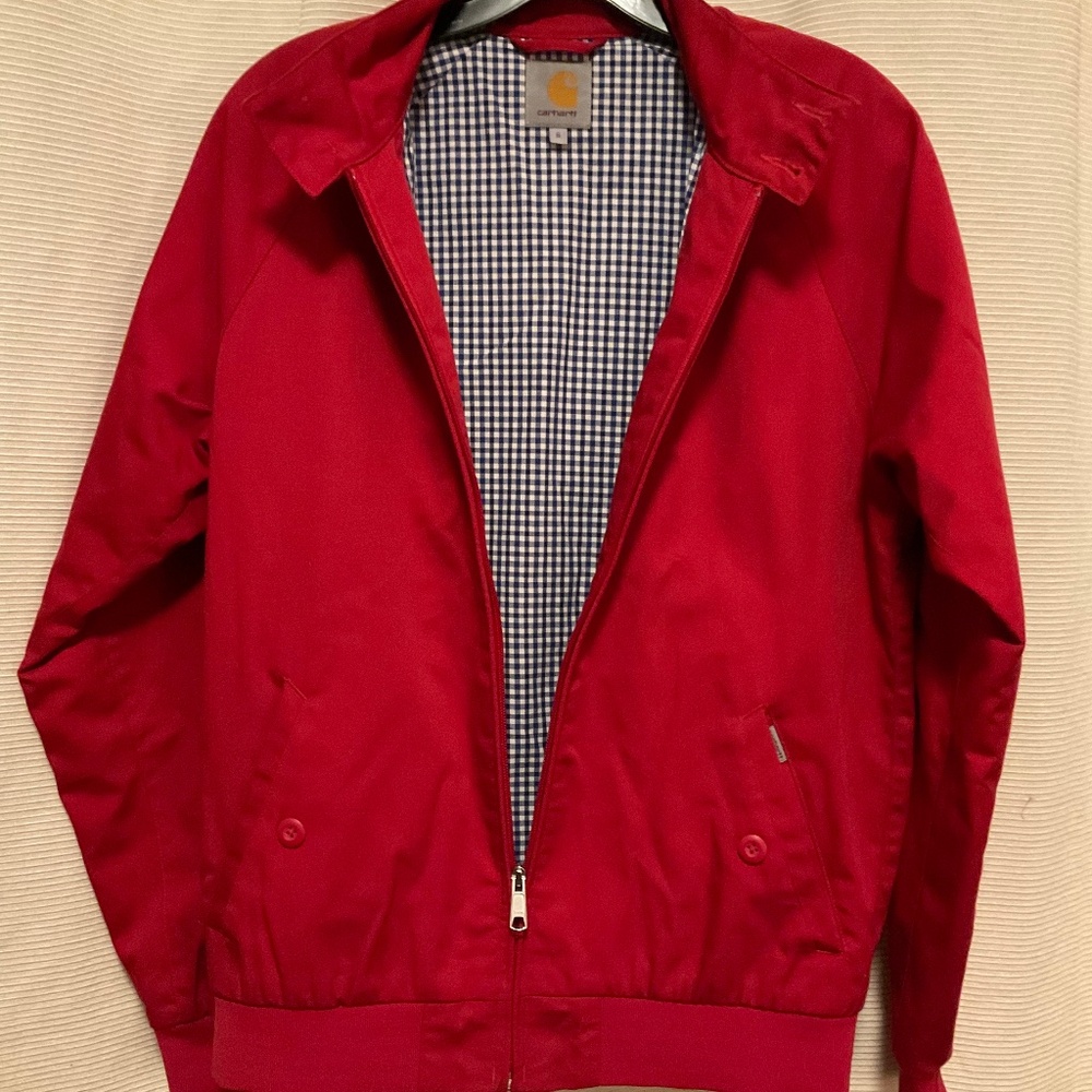 CARHARTT Red Cotton Blend Zip Jacket